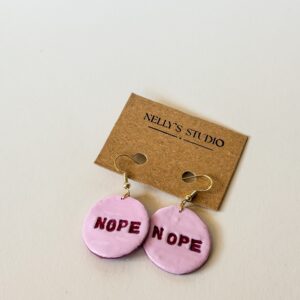 Ohrringe „Nope“ in pink / rosa