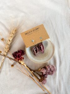Vulva Ohrringe in Hellrosa